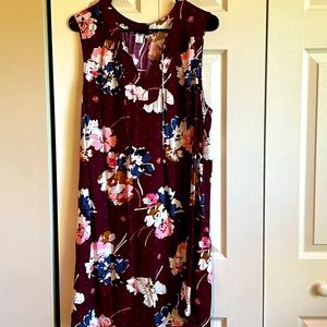 Floral v neck dress